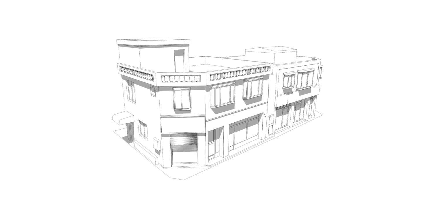 Drawing 3d Buildings 3d Small Building Turbosquid 1191792