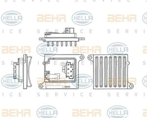 Drawing 4.0 Mercedes Ml400 W163 4 0d Heater Blower Resistor 01 to 05