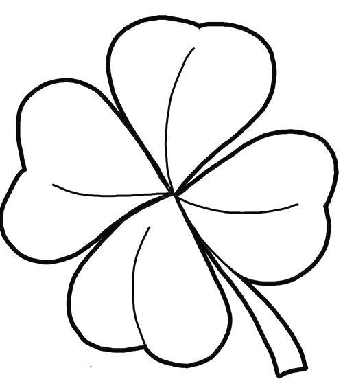 Drawing 4 Leaf Clover 4 Leaf Clover Coloring Page Beautiful 4 Leaf Clover Coloring Page