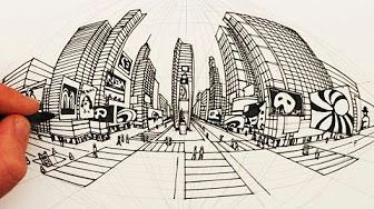 Drawing 4 Point Perspective Perspective Drawing 5 Point Youtube Art Lessons Perspectiva