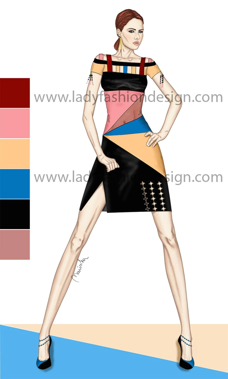 Drawing 4 Summer Outfits Sample From Fashion Collection Spring Summer Fashion Design