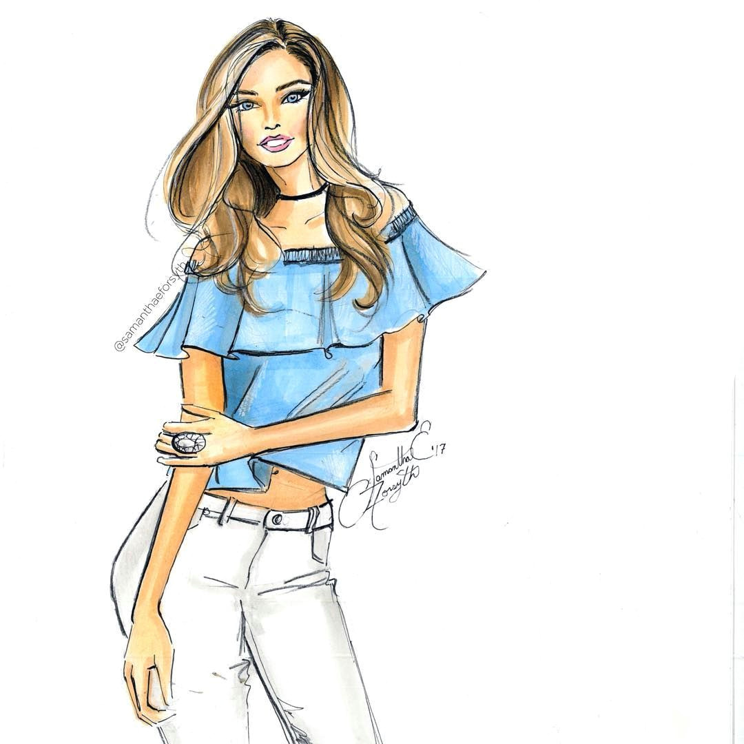 Drawing 4 Summer Outfits Summer Fashion Follow Fashion Illustrator Samanthaeforsyth On