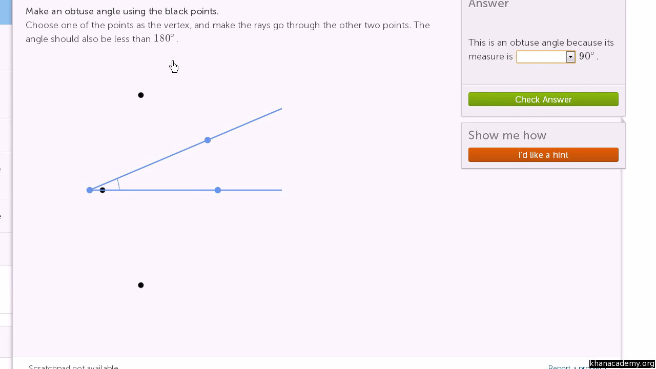 Drawing 40 Degree Angle Drawing Acute Right and Obtuse Angles Video Khan Academy