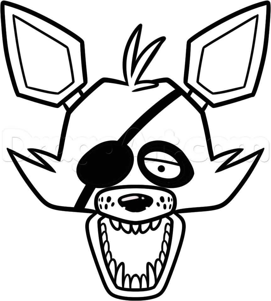 Drawing 5 Nights at Freddy S How to Draw Foxy the Fox Easy Step 8 Fnaf Costume Fnaf Five