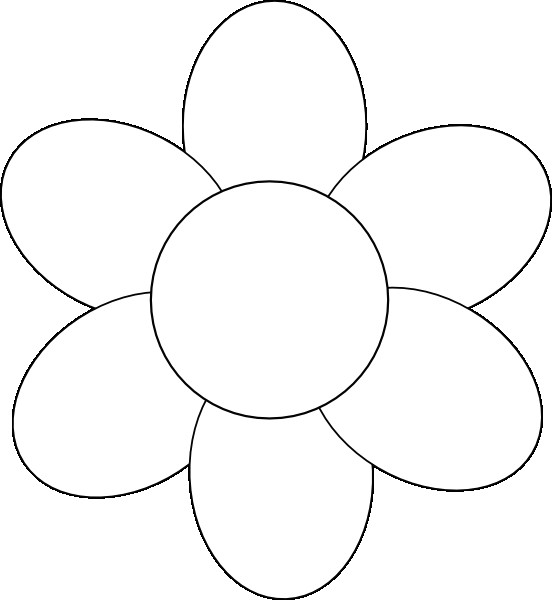 Drawing 6 Petal Flower Flower Template Free Printable Google Search Applique