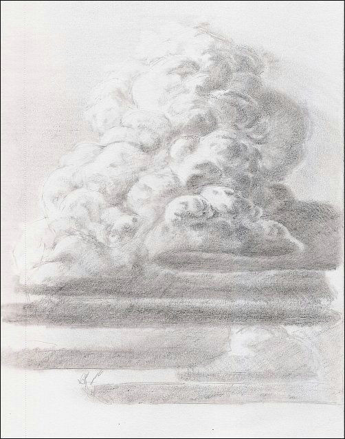 Drawing 6b Pencil Drawing Mini Clinic How to Draw Thunderhead Clouds Demo 1 Part 6