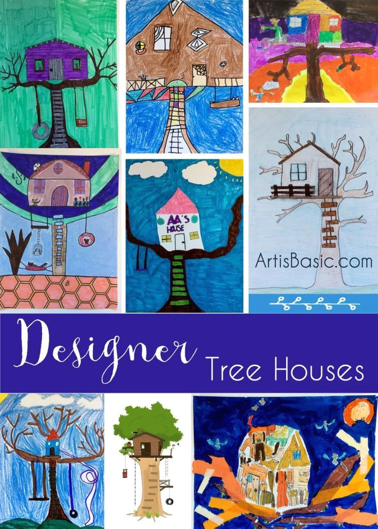 Drawing 6th Class Designer Tree Houses Art Pinterest Art Lessons Elementary Art