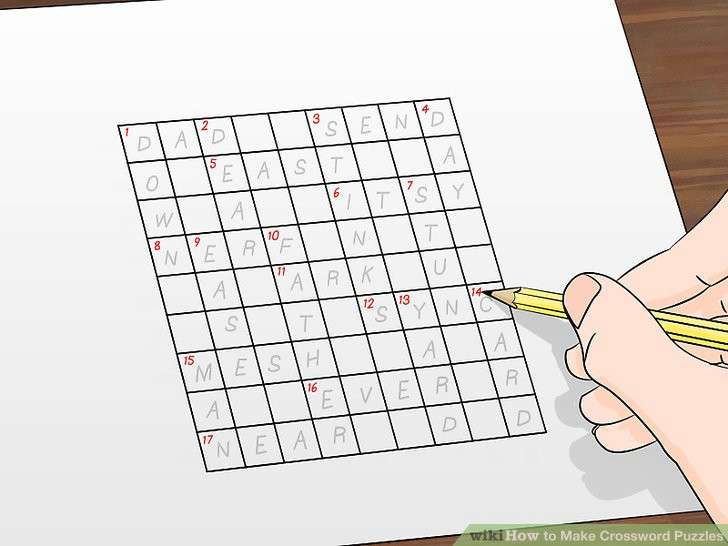 Drawing 7 Crossword How to Make Crossword Puzzles 15 Steps with Pictures Wikihow