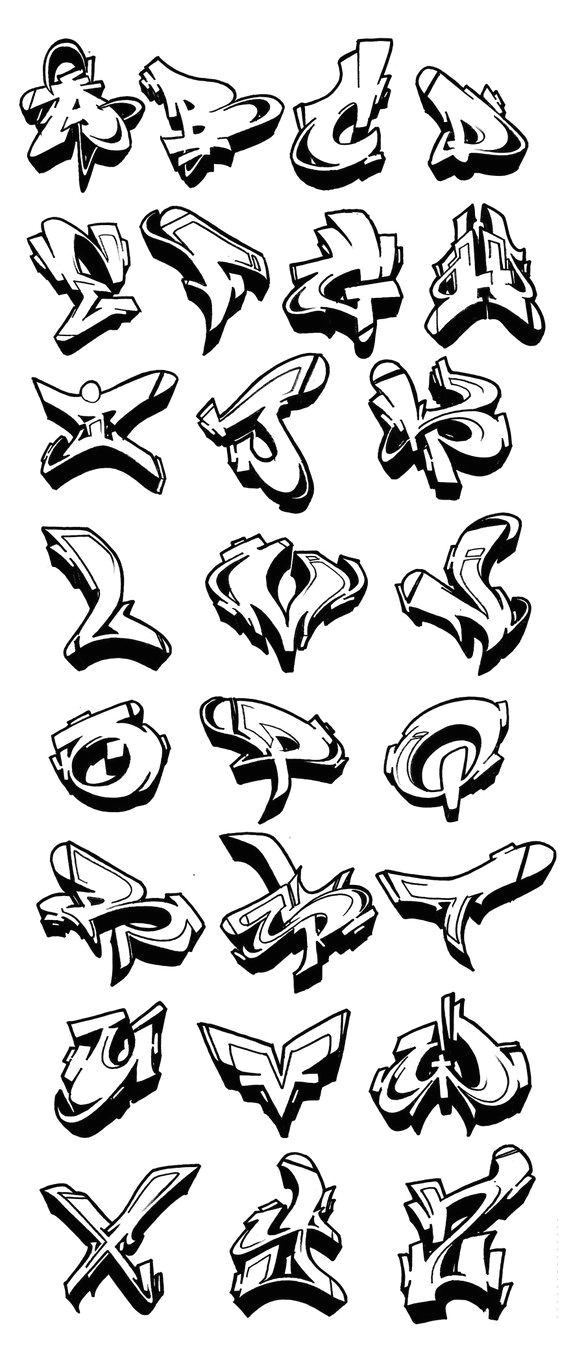 Drawing 7 Letters Graffitti Street Art Names Letters Alphabet Paint Spray Cans