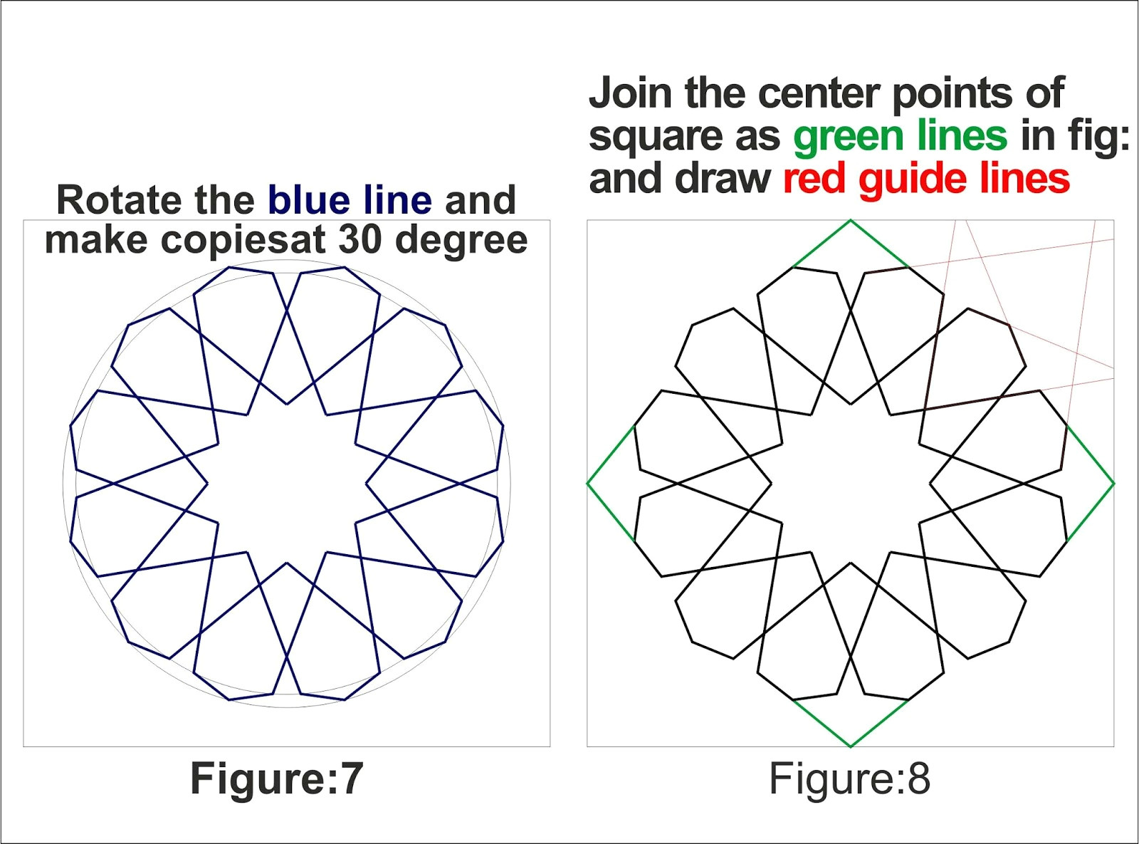 Drawing 7 Red Lines How to Draw islamic Pattern Using An Easy Method islamic Designs