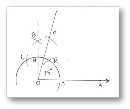 Drawing 75 Degree Angle Compass Construction Of Angles by Using Compass Construction Of Angles