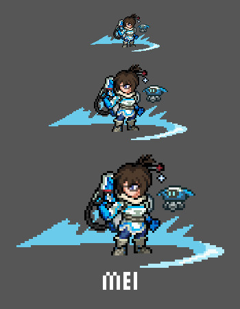 Drawing 8 Bit Characters Pixel Art Mei Ling Zhou Overwatch Sprite Twitter Pic Twitter Com