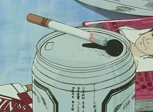 Drawing 80s Anime Cigarette Grunge and Anime Image Illustration In 2019