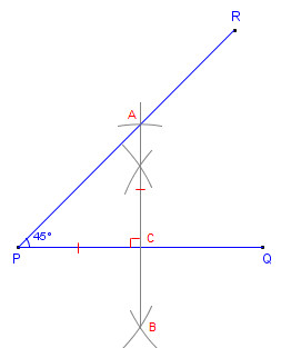 Drawing 90 Degree Angle with Compass How to Construct Draw A 45 Degree Angle with Compass and