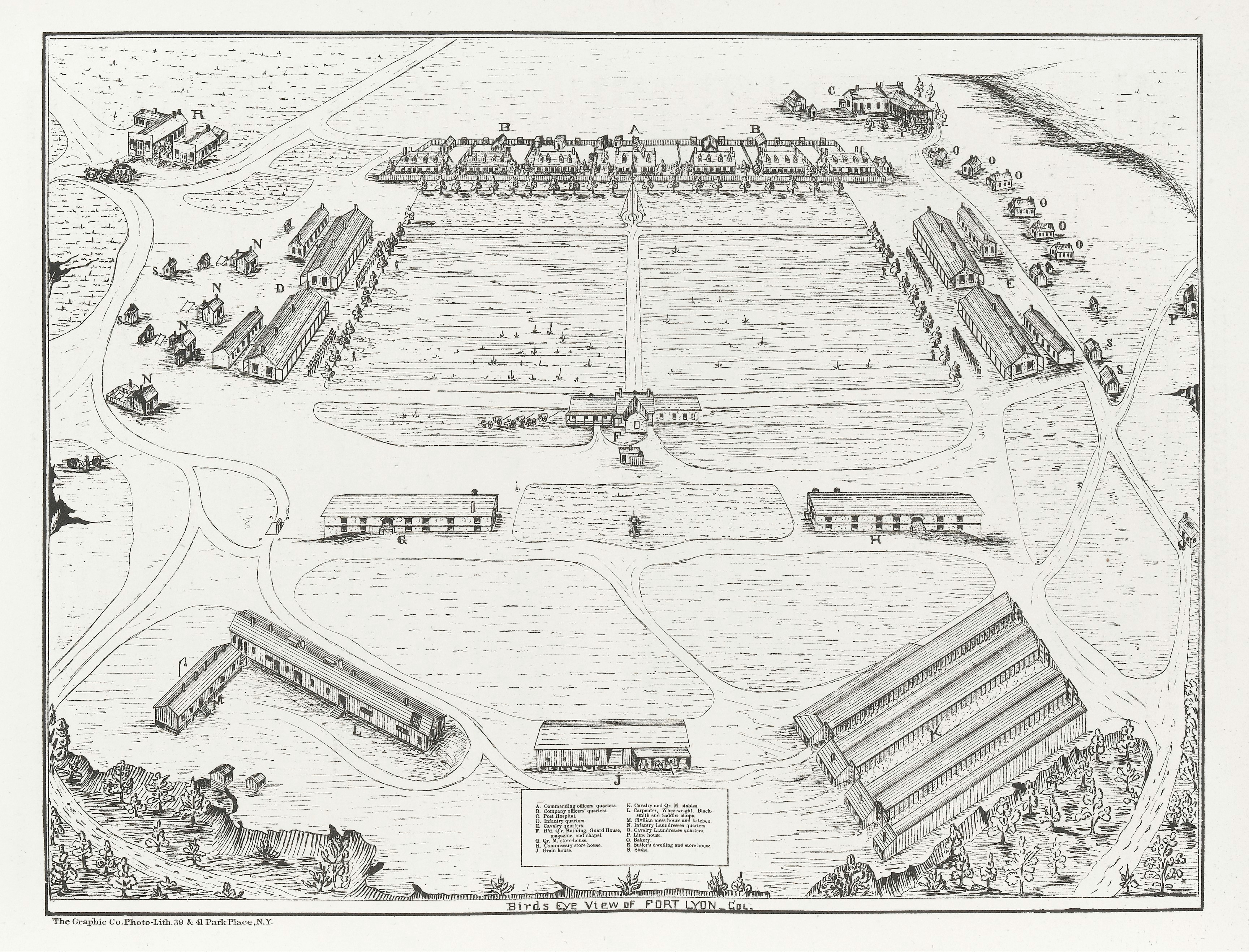 Drawing A Birds Eye View File Page From Book Birds Eye View Of fort Lyon Colorado Wellcome