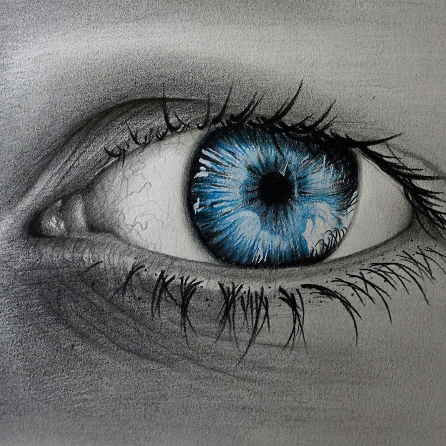 Drawing A Blue Eye Pin Von Dieter Legenstein Auf Zeichnen Und Malen In 2018 Pinterest