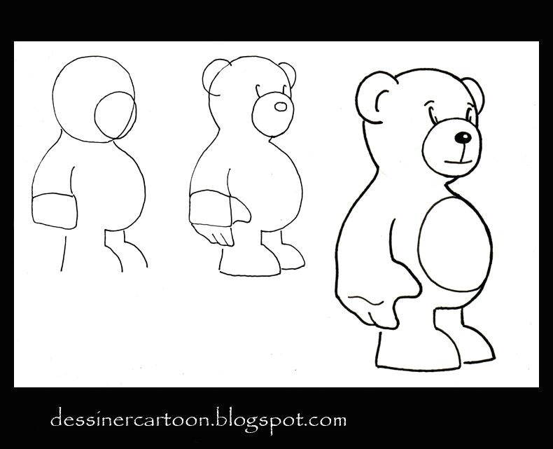 Drawing A Cartoon Bear Comment Dessiner Cartoon Google Search Dessin Enfants