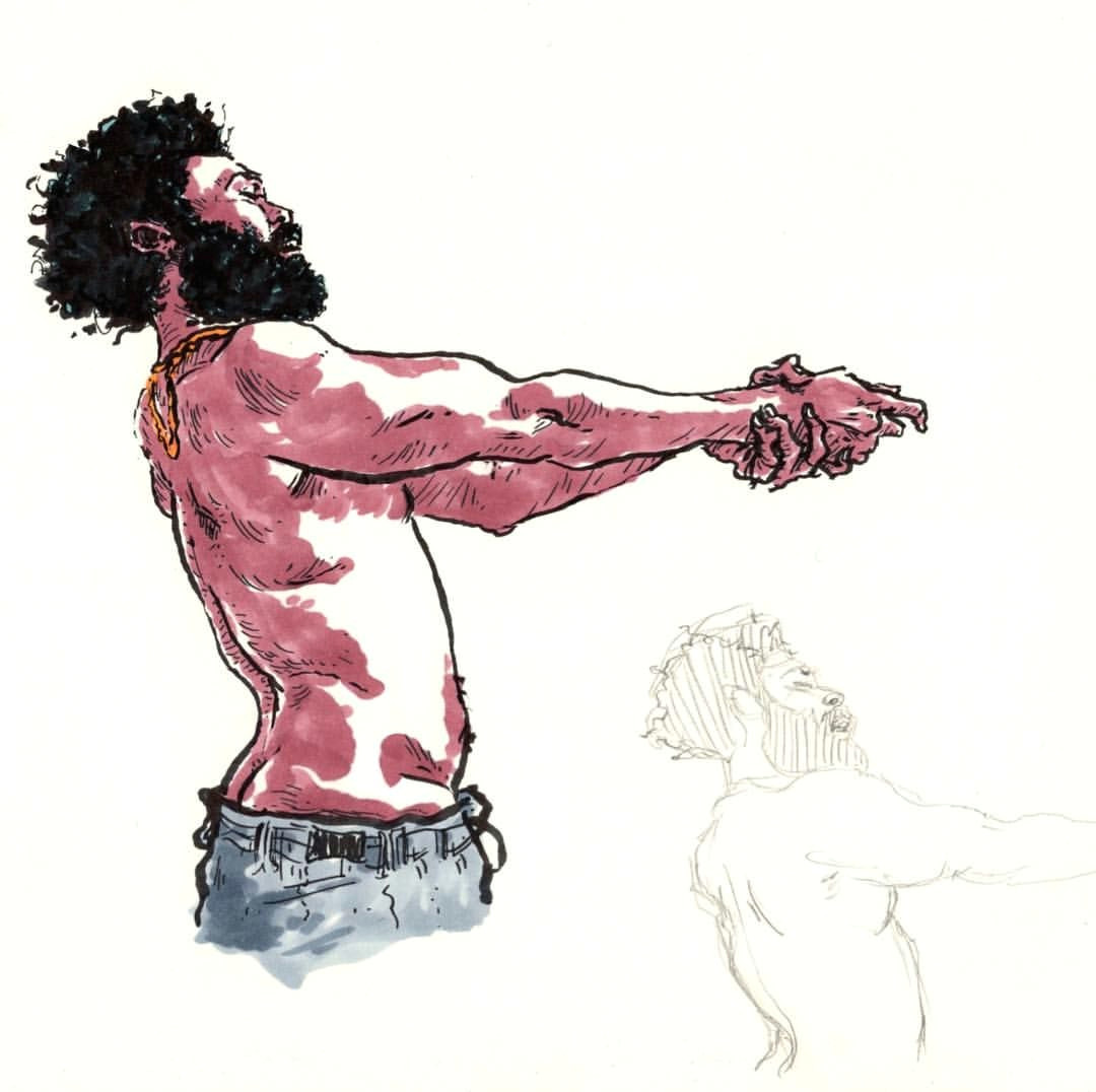 Drawing A Cartoon Boxer Childish Gambino This is America Art by Mckay Felt Gotta Be A