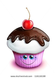 Drawing A Cartoon Cake 45 Best Cartoon Cupcakes Images Cartoon Cupcakes Bakery Cupcake