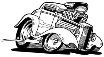 Drawing A Cartoon Car Old Muscle Car Cartoon Drawings the Line Art Drawing Above Was