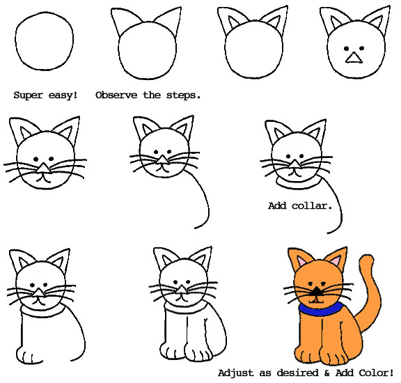 Drawing A Cartoon Cat Step by Step How to Draw A Cat Dr Odd