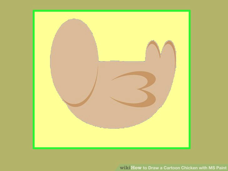 Drawing A Cartoon Chicken 3 Ways to Draw A Cartoon Chicken with Ms Paint Wikihow