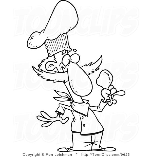 Drawing A Cartoon Chicken Drawings Of Chickens Black and White Line Drawing Of A Chef