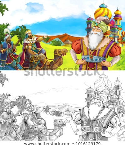 Drawing A Cartoon Cowboy Cartoon Scene Happy King Od Prince Stockillustration 1016129179