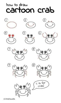 Drawing A Cartoon Crab 803 Best How to Draw Cartoon and Comics Characters Images In 2019