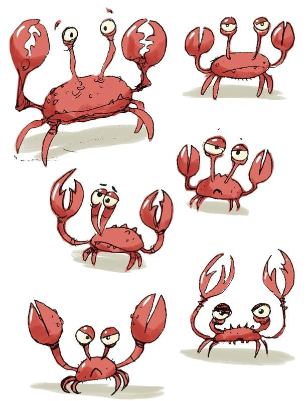 Drawing A Cartoon Crab Pin by Terry Gillikin On Feeling Crabby Pinterest Art