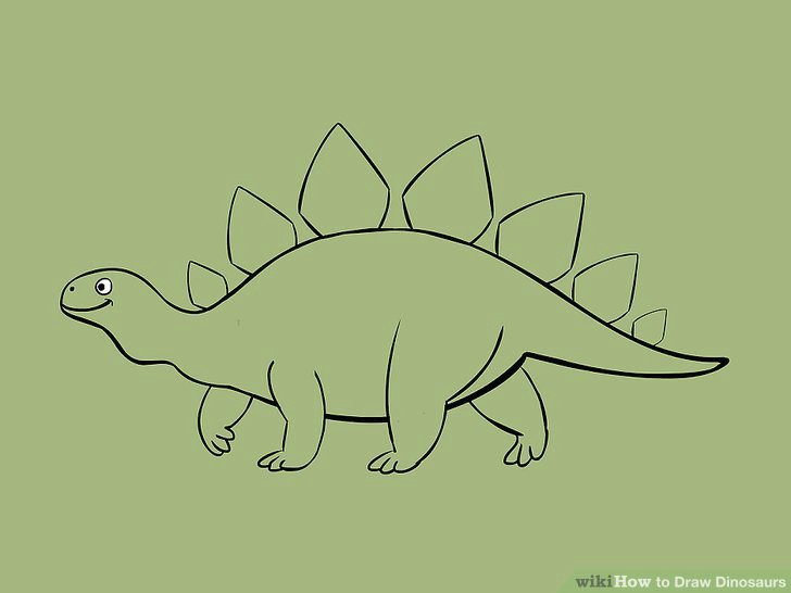 Drawing A Cartoon Dinosaur 5 Ways to Draw Dinosaurs Wikihow