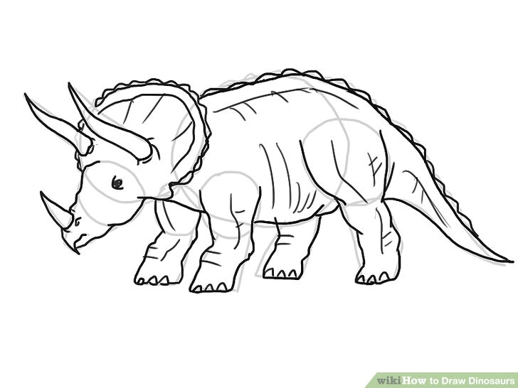 Drawing A Cartoon Dinosaur 5 Ways to Draw Dinosaurs Wikihow