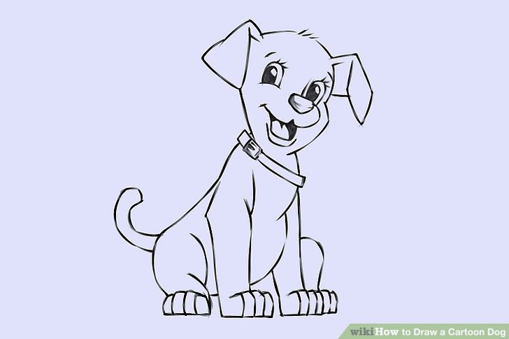 Drawing A Cartoon Dog Step by Step 6 Easy Ways to Draw A Cartoon Dog with Pictures Wikihow