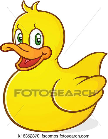 Drawing A Cartoon Duck Clipart Of Rubber Duck Cartoon Character K16352870 Search Clip Art