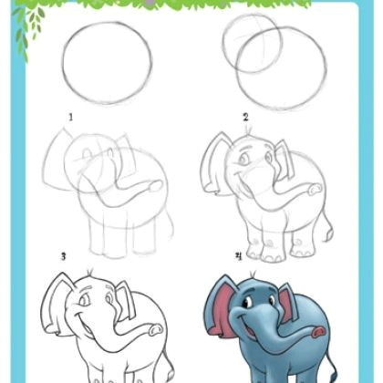 Drawing A Cartoon Elephant Step by Step Apprendre A Dessiner Un Elephant 4411 Dessine Moi Un Mouton