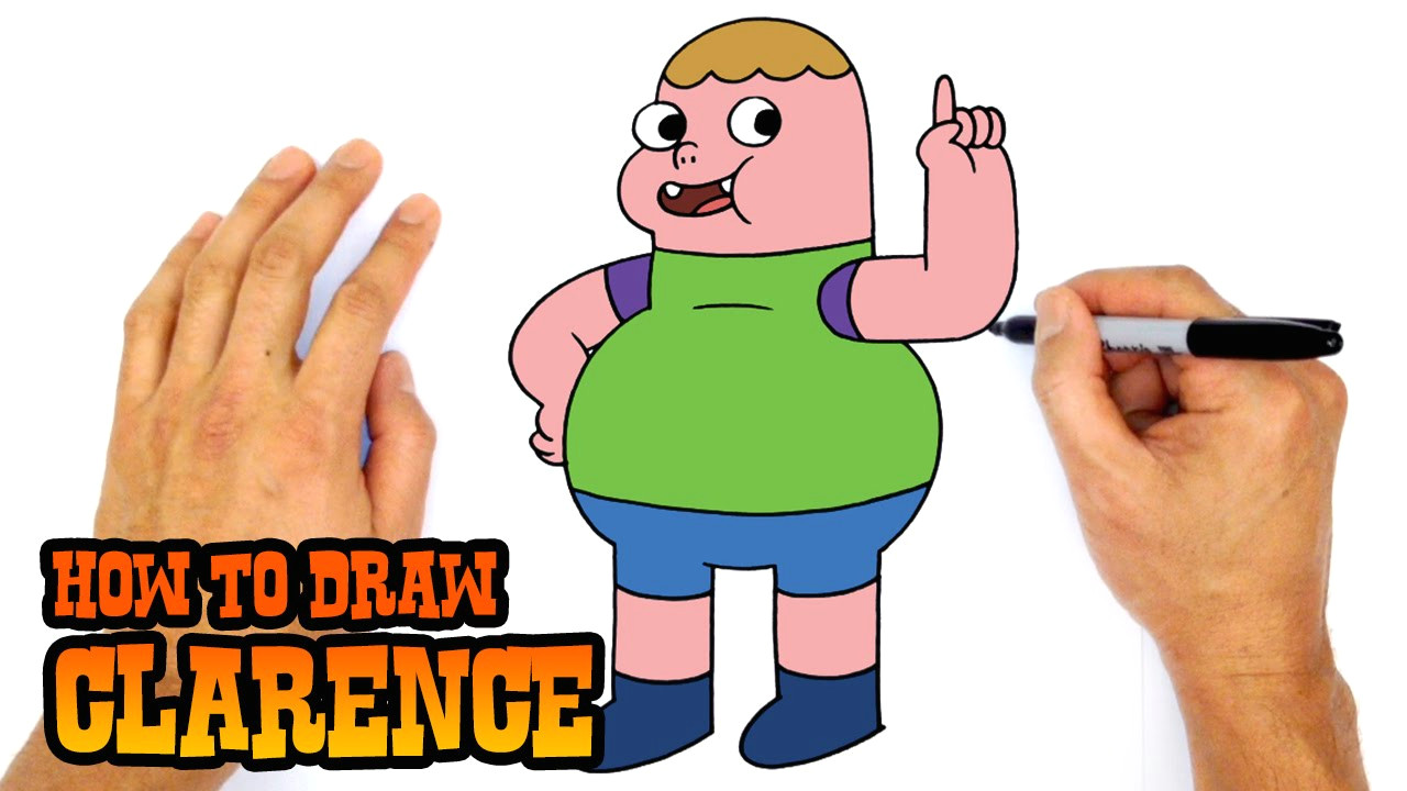 Drawing A Cartoon From A Photo How to Draw Clarence Clarence Show Youtube