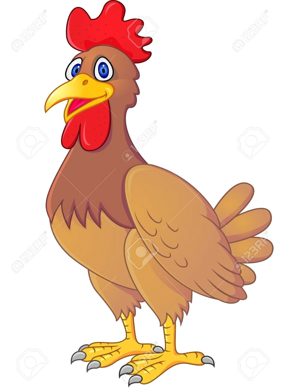Drawing A Cartoon Hen Chicken Cartoon Images Artist Rooster Hen Paintings Cartoon