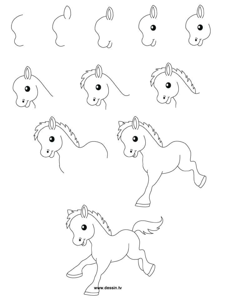 Drawing A Cartoon Horse Pin by Nirmeen Ipraheem On How to Draw Drawings Easy Drawings