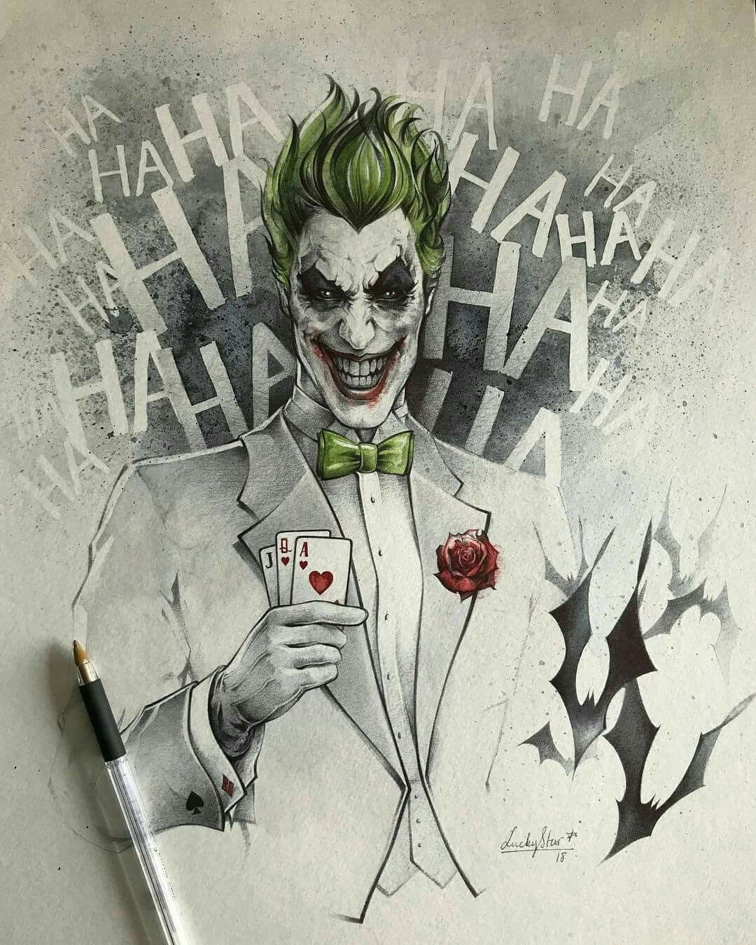 Drawing A Cartoon Joker Joker Drawing Joker Batman Joker Art Joker
