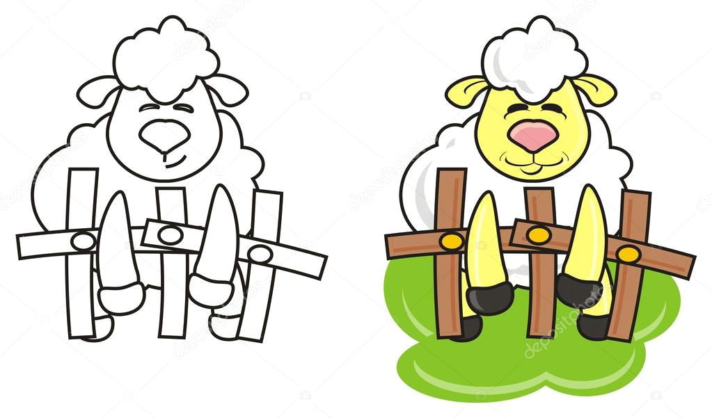 Drawing A Cartoon Lamb Animal Cartoon isolated toy Sheep Lamb Farm Hoof Example