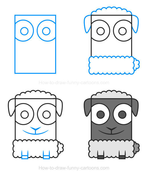 Drawing A Cartoon Lamb How to Draw A Sheep Drawing Pinterest Easy Drawings Draw