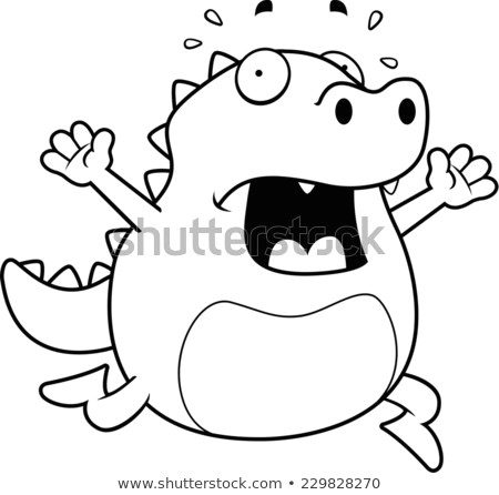 Drawing A Cartoon Lizard Cartoon Lizard Running Panic Stock Vector Royalty Free 229828270