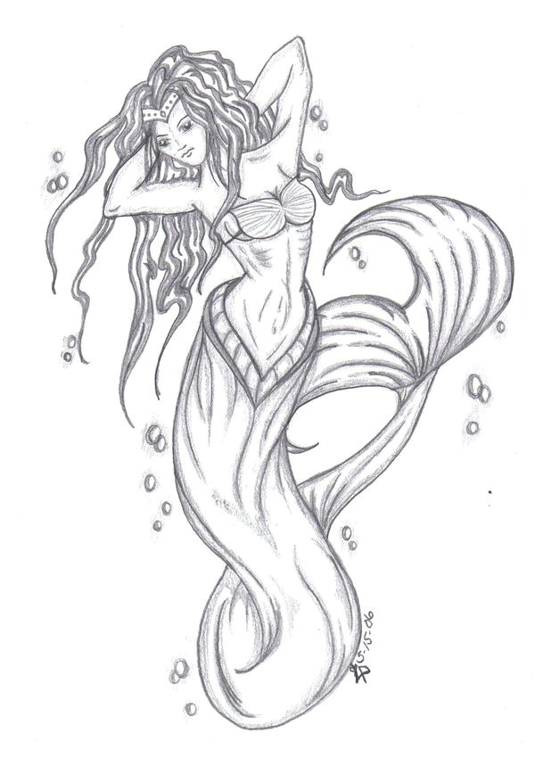 Drawing A Cartoon Mermaid Again Mermaid Tattoo Sketch Tattoo Ideas Mermaid Mermaid
