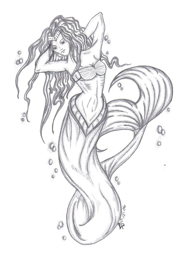 Drawing A Cartoon Mermaid Again Mermaid Tattoo Sketch Tattoo Ideas Mermaid Mermaid
