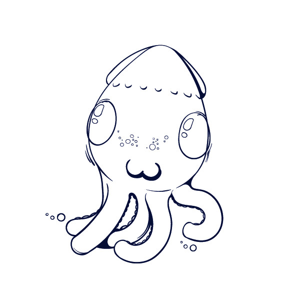 Drawing A Cartoon Octopus Learn How to Draw An Octopus Step by Step Tutorial