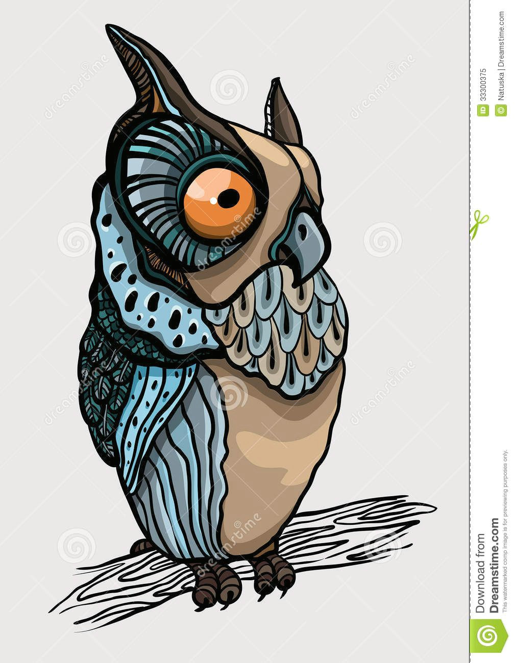 Drawing A Cartoon Owl Cartoon Owl Royalty Free Stock Photo Image 33300375 Malarstwo
