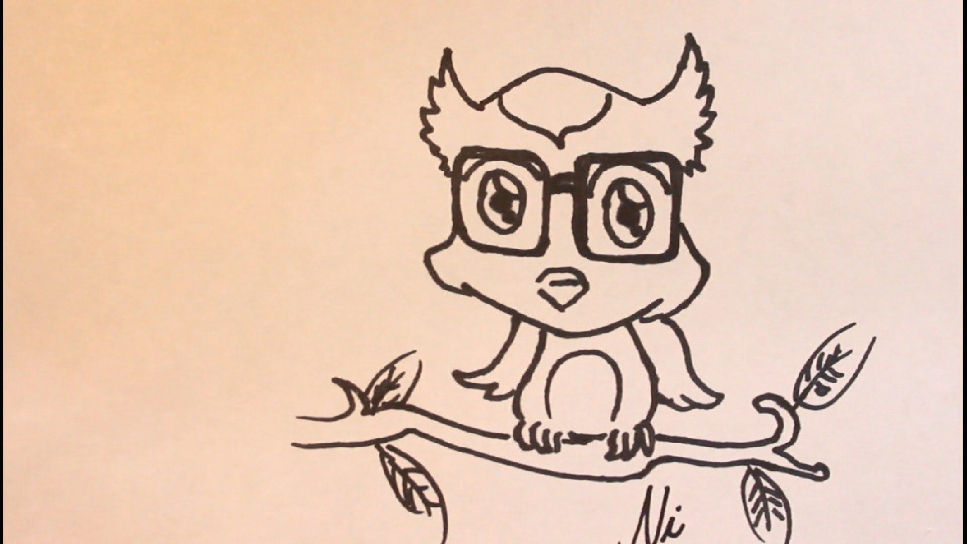 Drawing A Cartoon Owl How to Draw A Baby Owl Cartoon Please Watch This In Youtube for