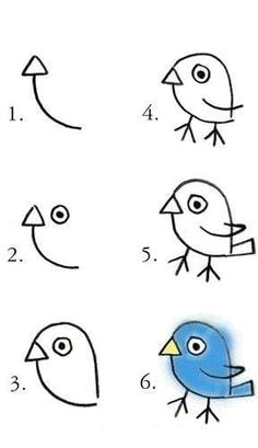 Drawing A Cartoon Parrot 106 Mejores Imagenes De Cartoon Birds Drawings Graphics Y Paintings
