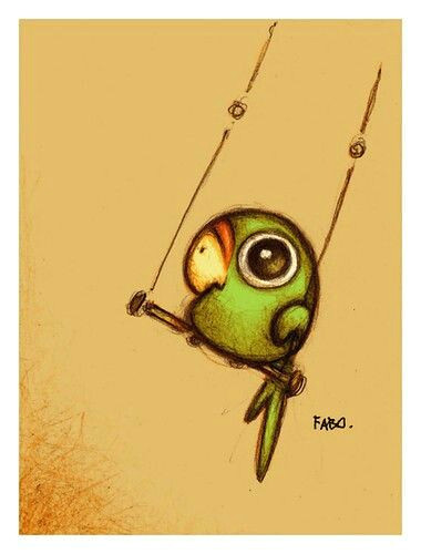 Drawing A Cartoon Parrot Parrot This Drawing is Adorable Cute Drawings Drawing Ideas