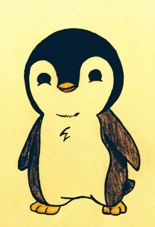 Drawing A Cartoon Penguin 24 Best Penguin Drawing Images Sketches Cool Drawings Paintings